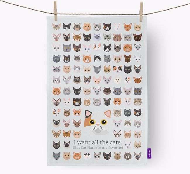 'I Want All the Dogs' - Personalized {breedFullName} Dish Towel